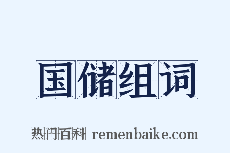国储组词是什么意思的图片